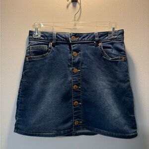 Cat & Jack Blue Denim Skirt with Button Detail